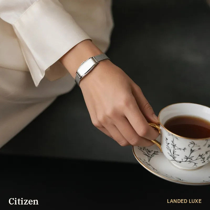 Illustrative scene for Citizen Eco-Drive Ladies’ Bracelet Watch – not the actual product